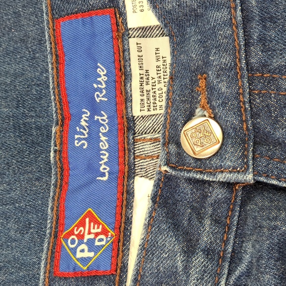 Vintage 90's Western Posted Slim Lowered Mid-Rise Tapered Leg Size 15/16 - Picture 15 of 17